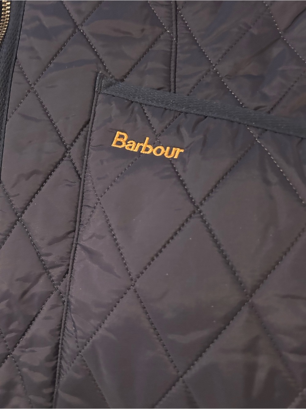 Barbour Betty Fleece Lined Quilted Vest Gilet Navy Burgundy US 6 UK10 Equestrian - Picture 6 of 10